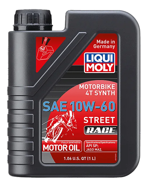 ძრავის ზეთი Liqui Moly Motorbike 4T Synth Street Race 10W-60, 1 ლ